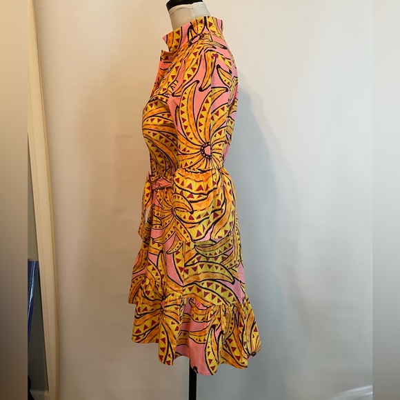 FARM Rio Pink Dress with Yellow Sunburst Print - Picture 4 of 13
